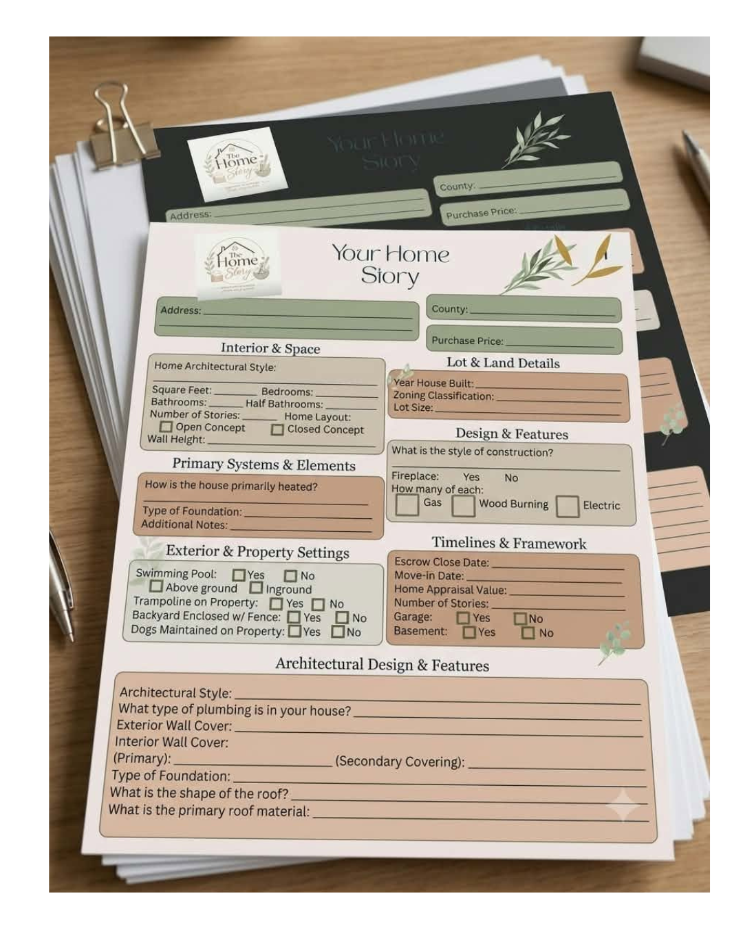 Downloadable PDF home journal templates